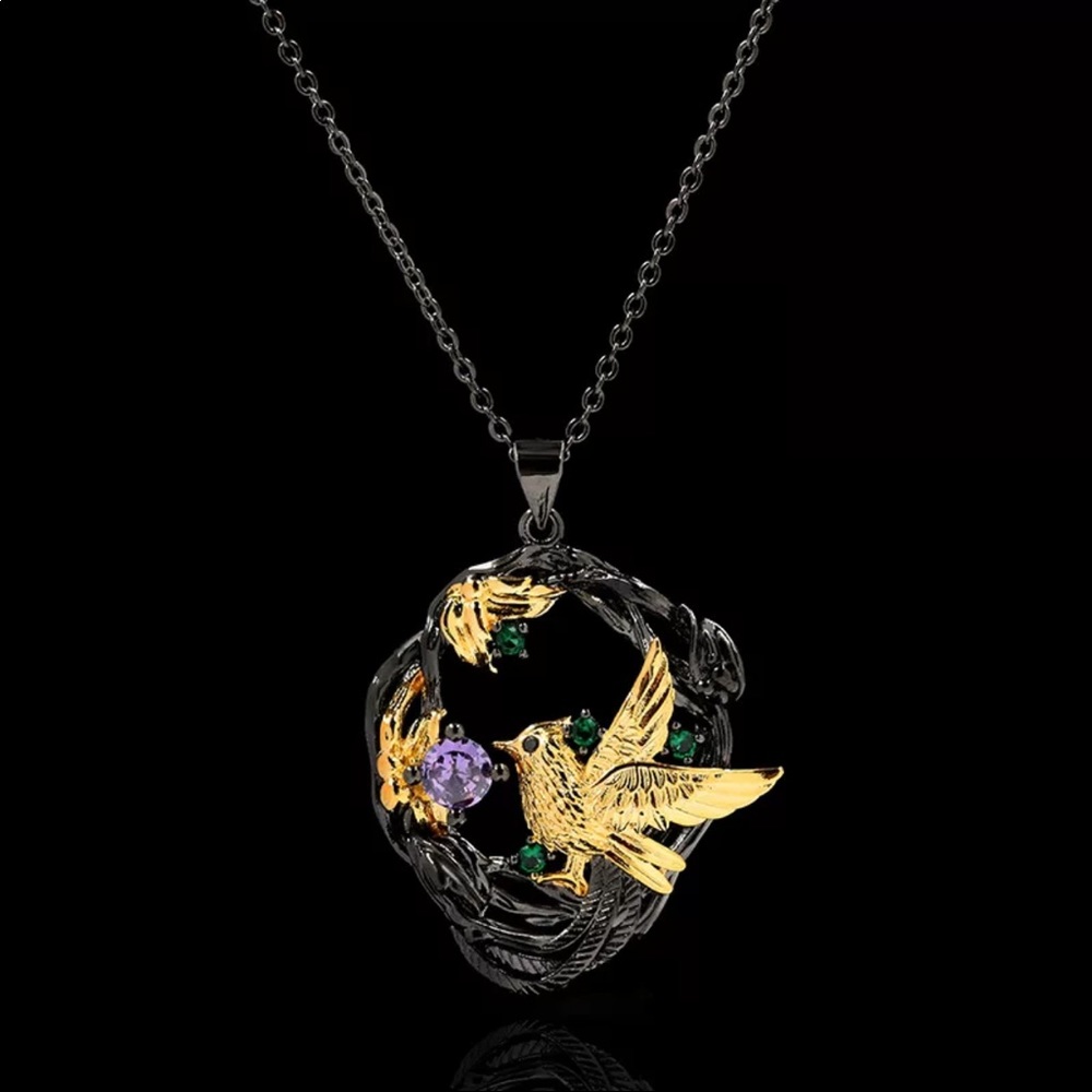 Gold Plated Swallow Bird 925 Necklace